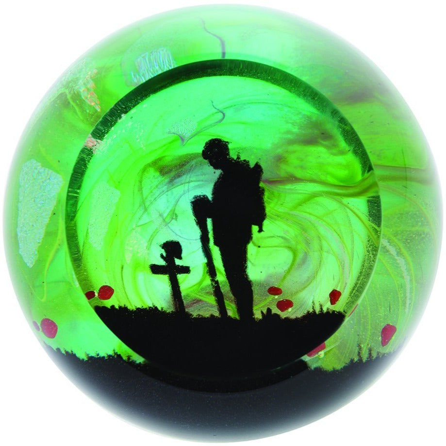 Caithness Glass For the Fallen Paperweight