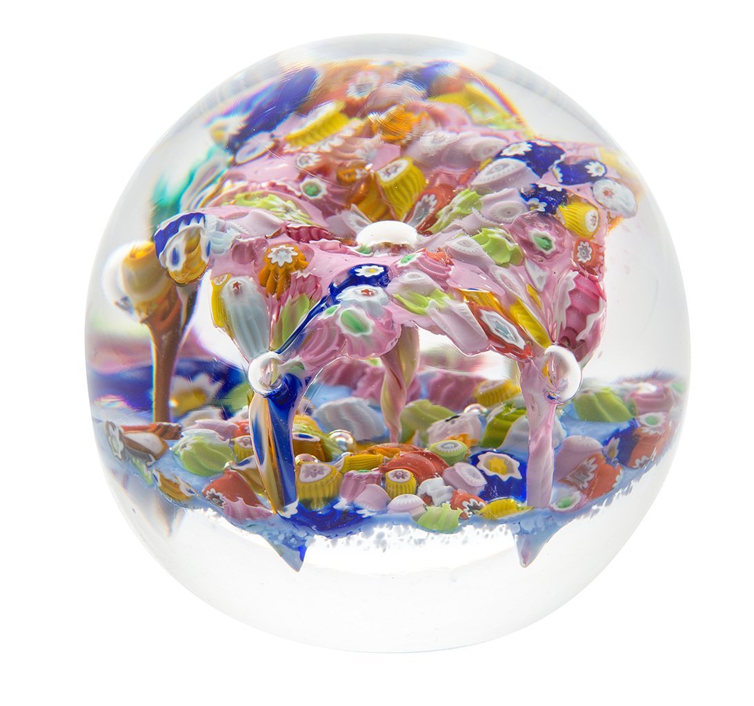 Caithness Glass Millefiori Fingal's Cave Minature Paperweight-Paperweights-Goviers