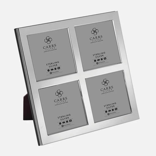Carrs Silver Modern Flat Quadruple Photo Frame-Goviers