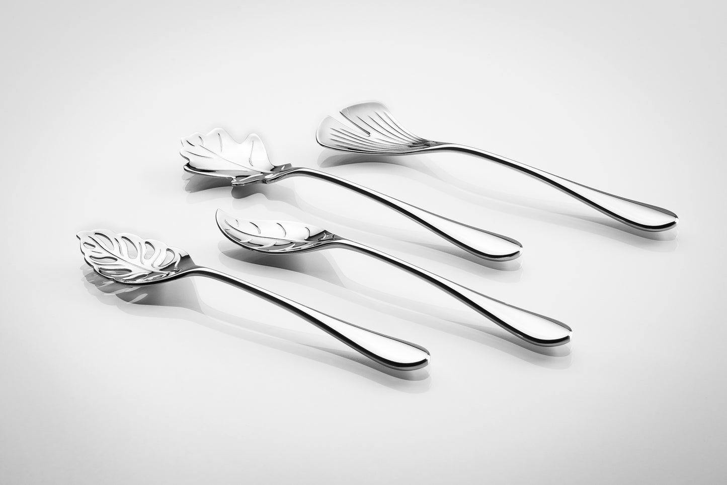 Studio William Mulberry Mirror  4 Piece Leaf Spoon Set