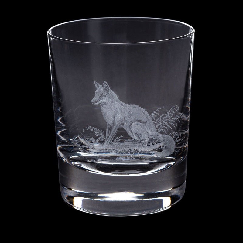 Dartington Crystal Hand Engraved Fox Tumbler-Goviers