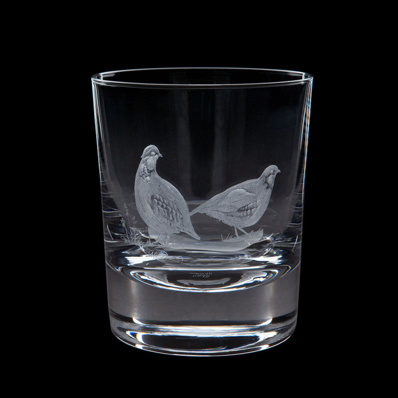 Dartington Crystal Hand Engraved Game Partridge Tumbler-Goviers