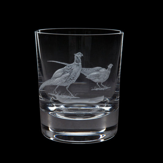 Dartington Crystal Hand Engraved Game Pheasant Tumbler-Goviers