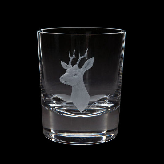 Dartington Crystal Hand Engraved Game Roebuck Tumbler-Goviers