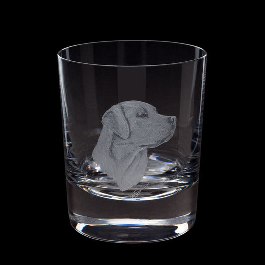 Dartington Crystal Hand Engraved Labrador Tumbler-Goviers
