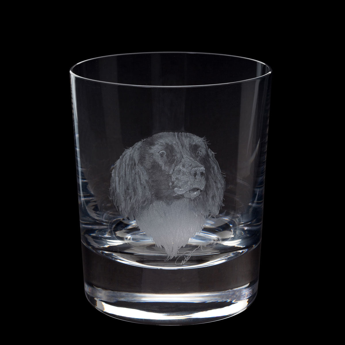 Dartington Crystal Hand Engraved Springer Spaniel Tumbler