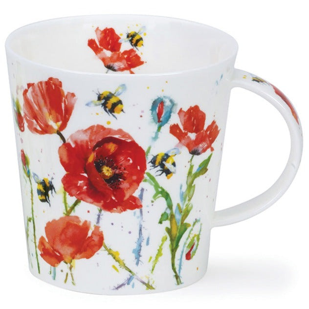 Dunoon Cairngorm Busy Bees Poppy Mug-Goviers