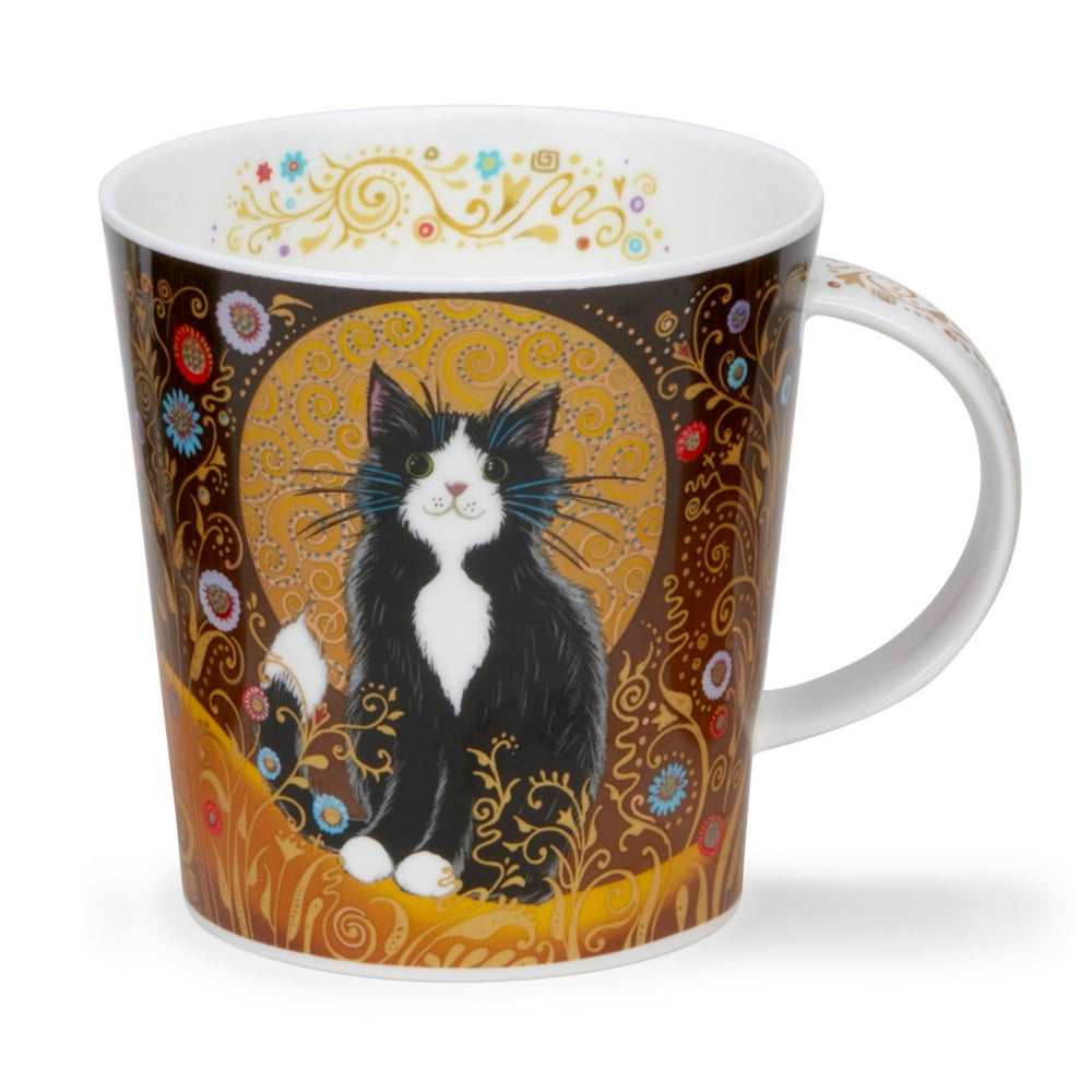 Dunoon Celestial Cats Black & White Cat Mug