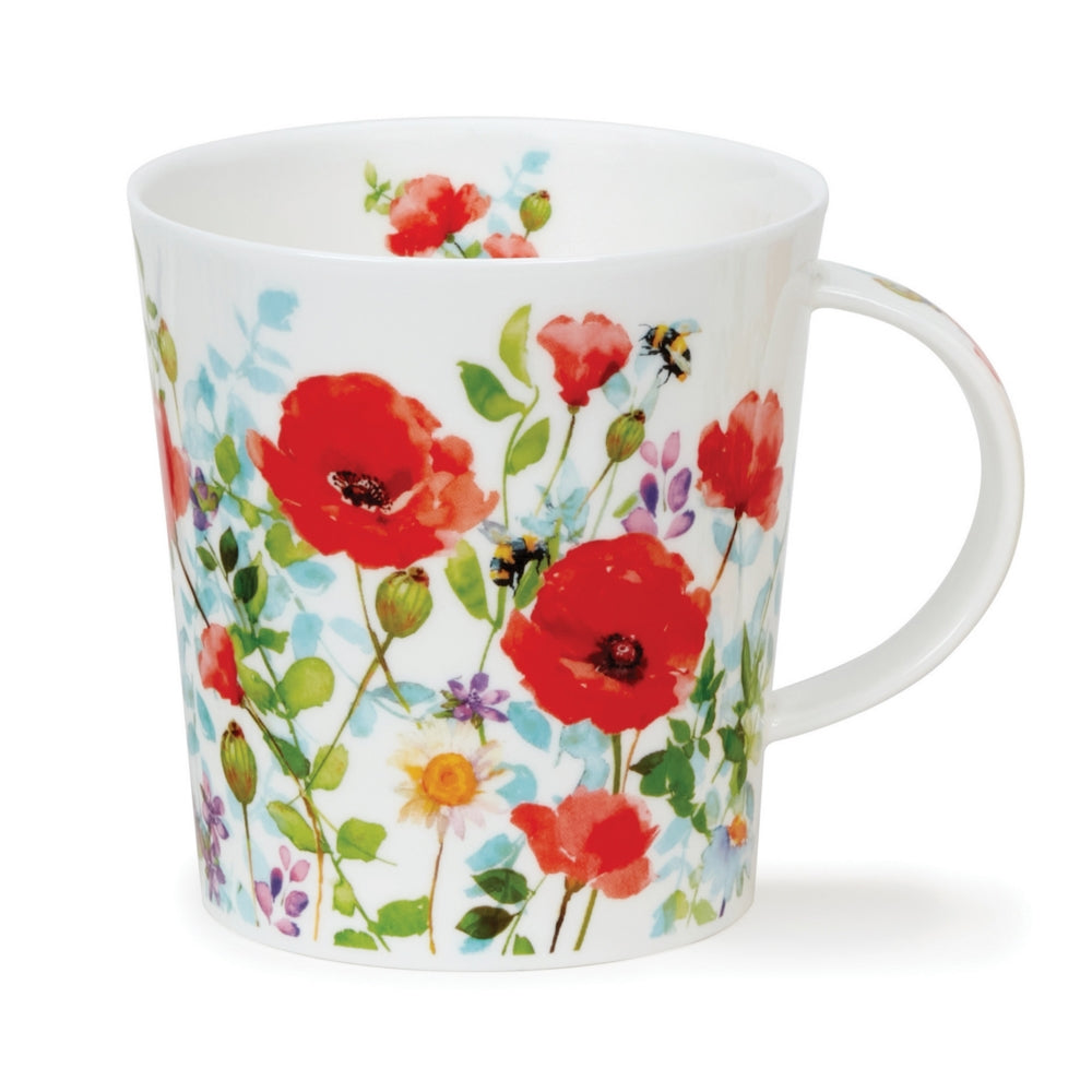 Dunoon Lomond Floral Haze Red Mug-Goviers