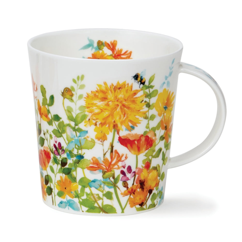 Dunoon Lomond Floral Haze Yellow Mug-Goviers