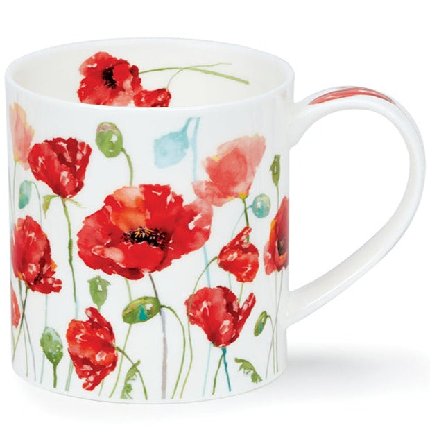 Dunoon Orkney Floral Breeze Poppies Mug-Goviers
