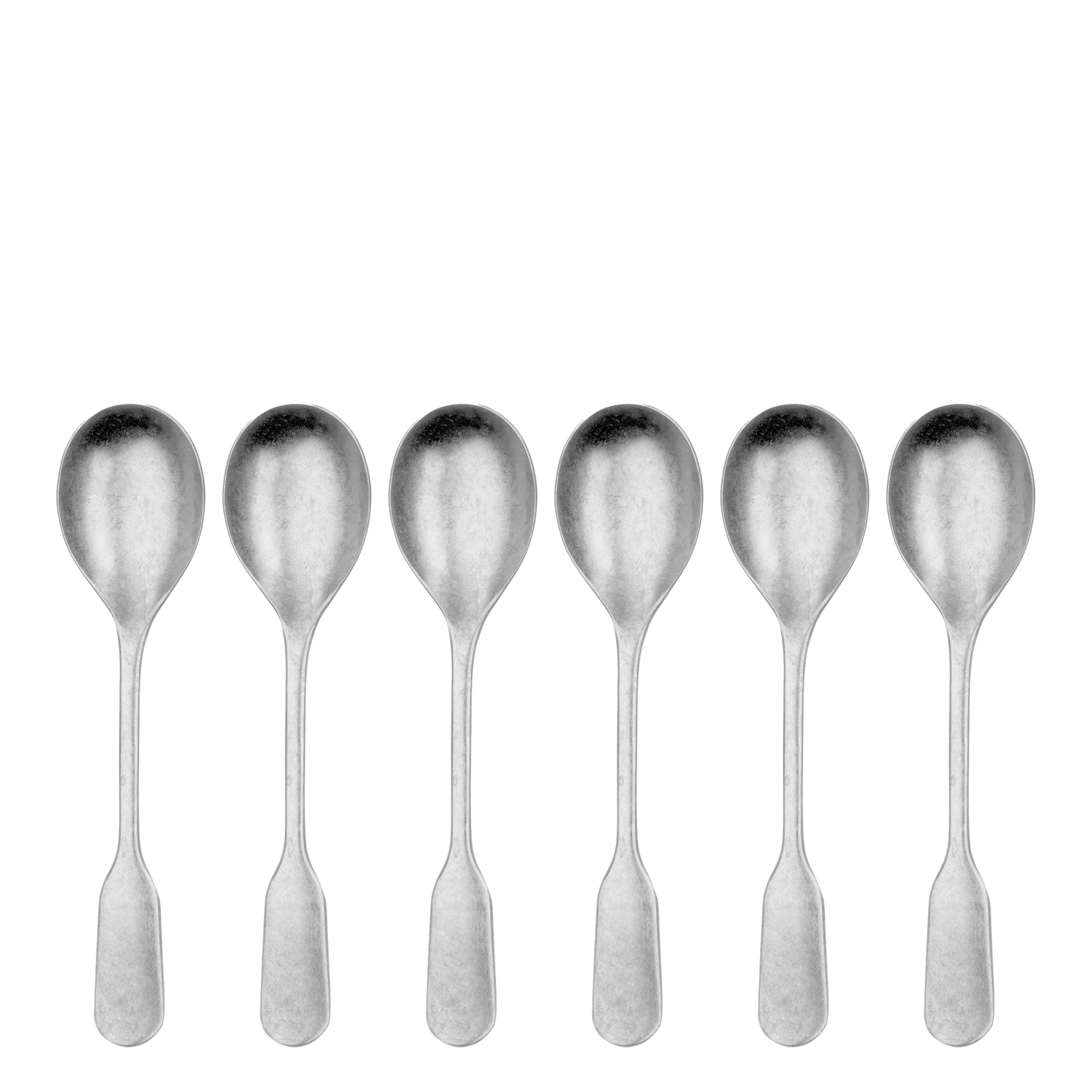 Charingworth Fiddle Vintage Satin 6 Piece Bouillon Spoon Set