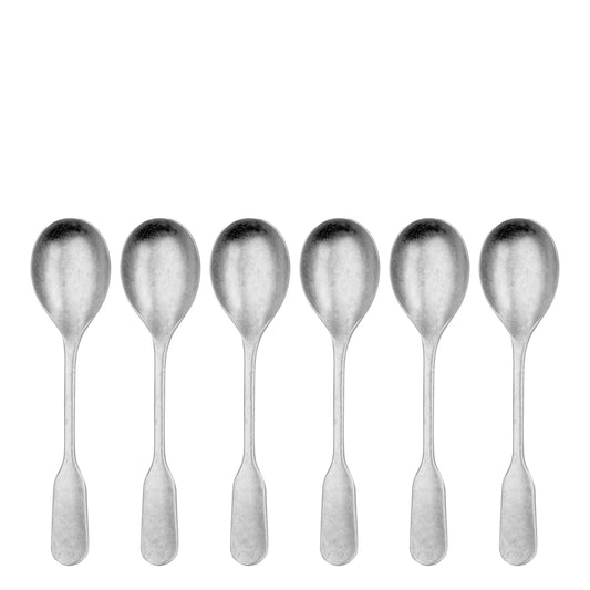 Charingworth Fiddle Vintage Satin 6 Piece Bouillon Spoon Set