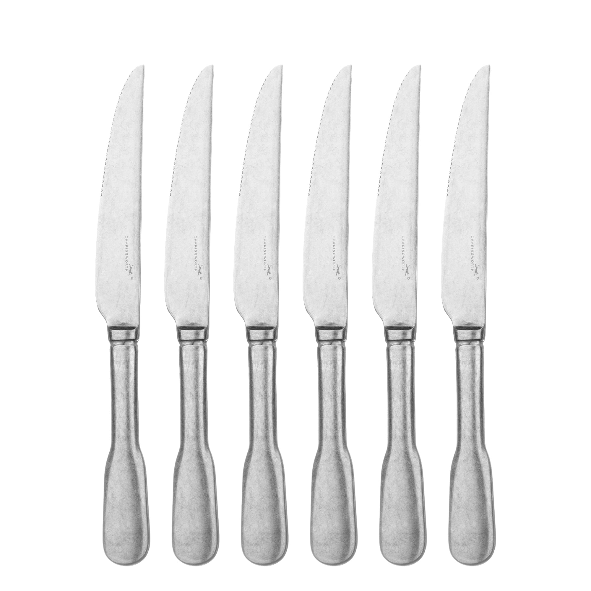 Charingworth Fiddle Vintage Satin 6 Piece Steak Knife Set