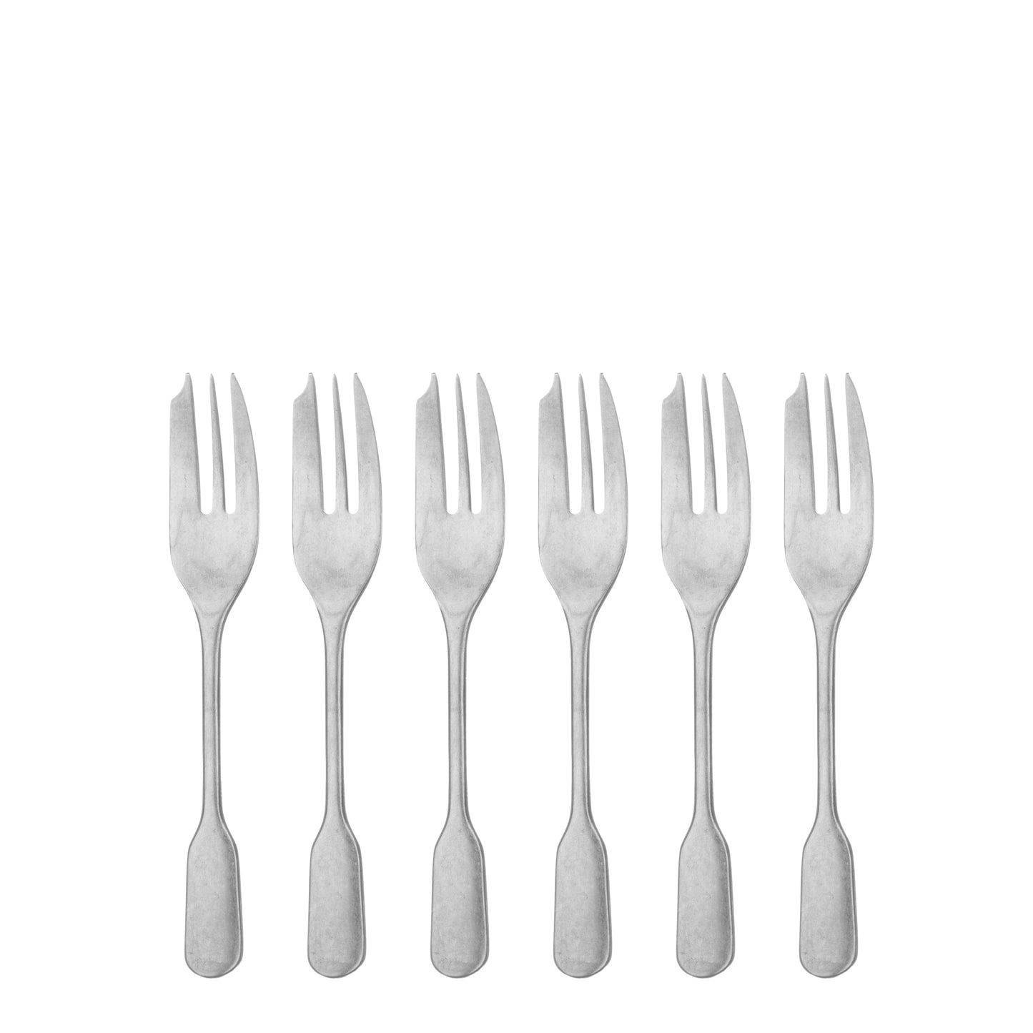 Charingworth Fiddle Vintage Satin 6 Piece Pastry Fork Set