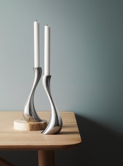 Georg Jensen Cobra Candleholder Set of 2, Large