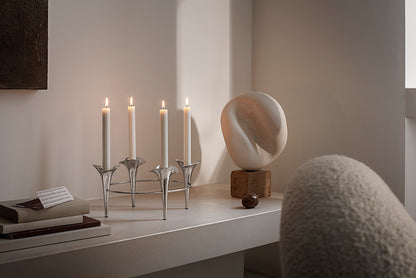 Georg Jensen Bloom Stainless Steel Taper Candleholder