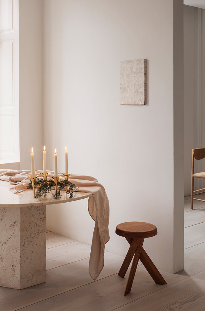 Georg Jensen Bloom Gold Taper Candleholder