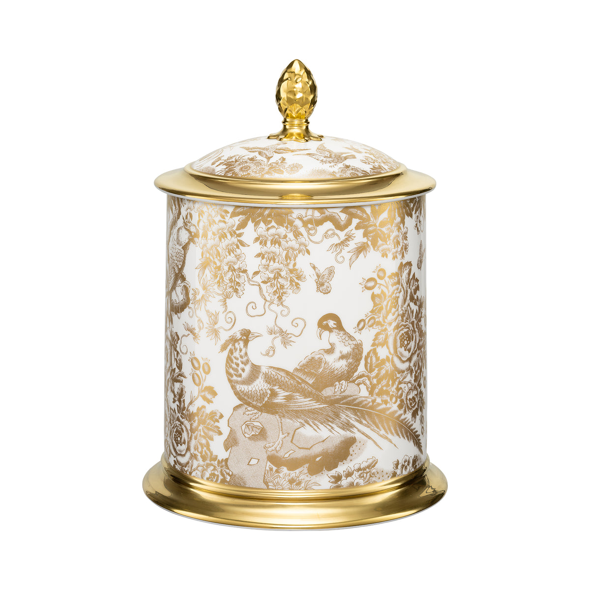 Royal Crown Derby Gold Aves Storage Jar Large NEW
