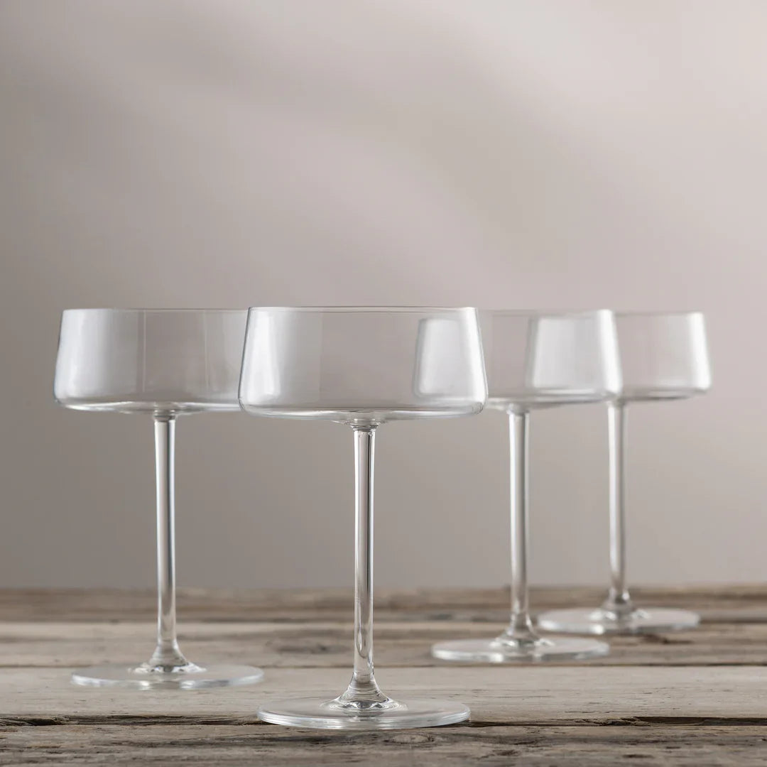 Galway Crystal Alto Cocktail / Martini Glass Set of 4