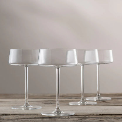 Galway Crystal Alto Cocktail / Martini Glass Set of 4