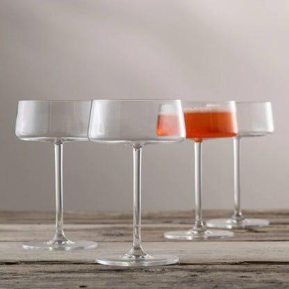 Galway Crystal Alto Cocktail / Martini Glass Set of 4