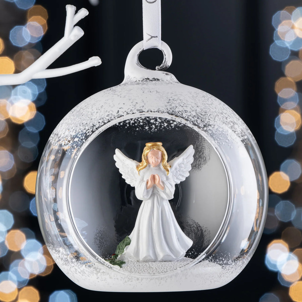 Galway Crystal Christmas Angel Hanging Bauble-Goviers