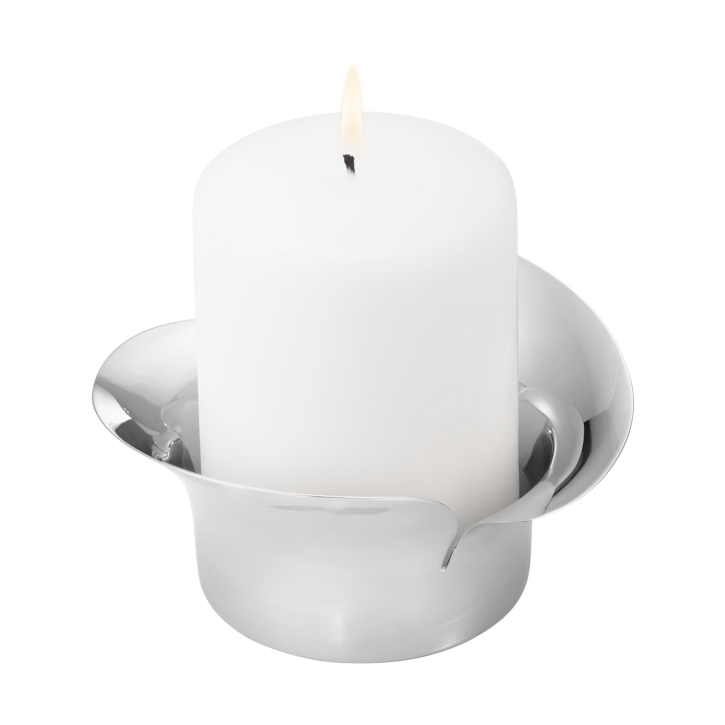Georg Jensen Bloom Pillar Candle Holder-Christmas-Goviers