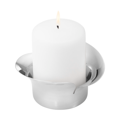 Georg Jensen Bloom Pillar Candle Holder-Christmas-Goviers
