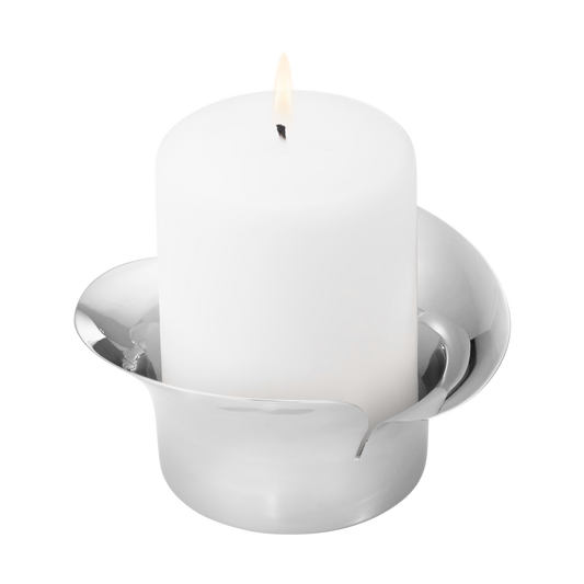 Georg Jensen Bloom Pillar Candle Holder-Christmas-Goviers