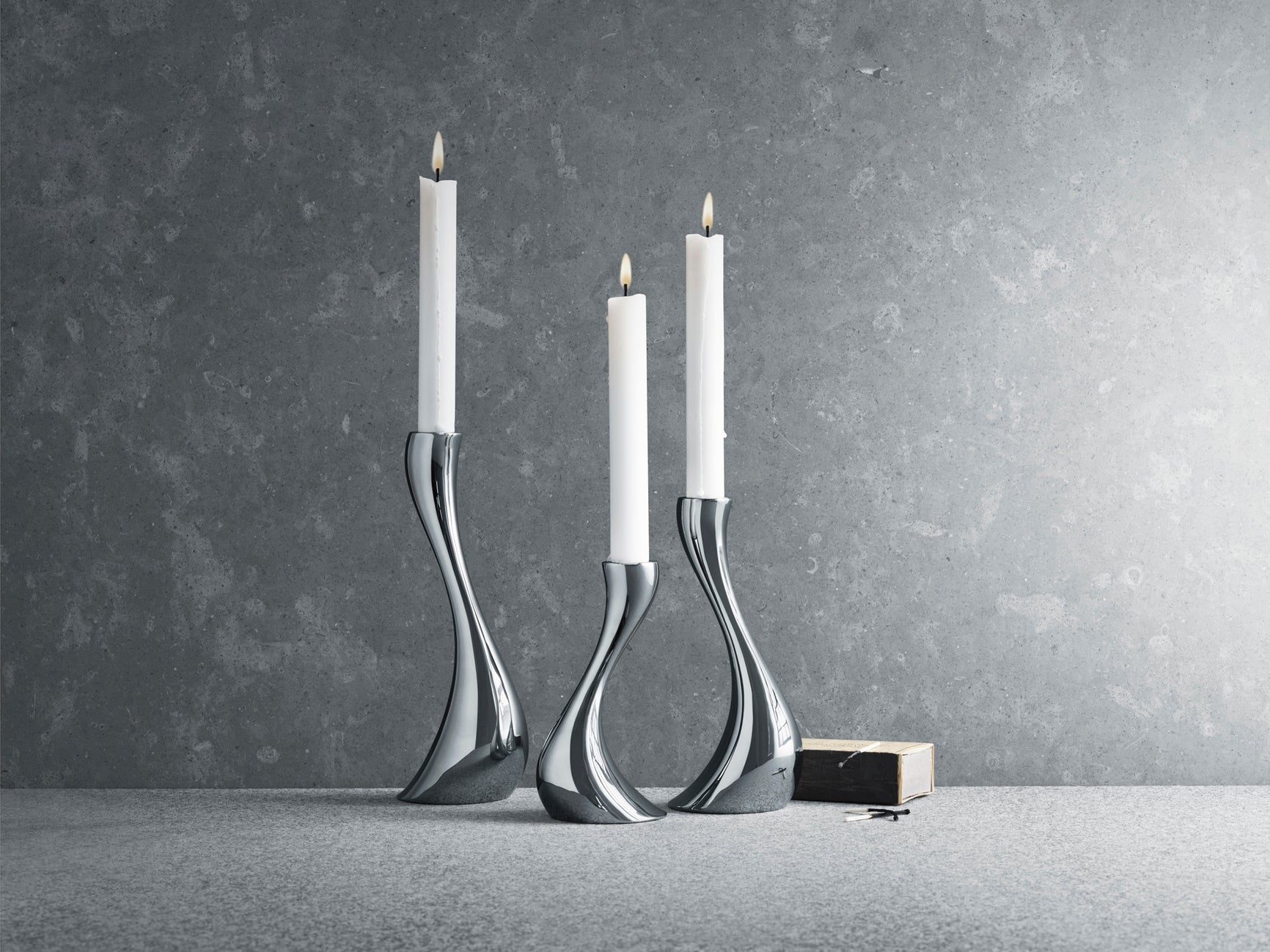 Georg Jensen Cobra Candleholder, Small, Medium & Large-Goviers