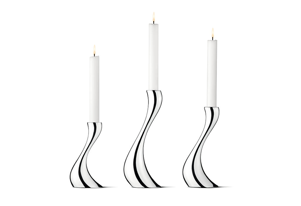 Georg Jensen Cobra Candleholder, Small, Medium & Large