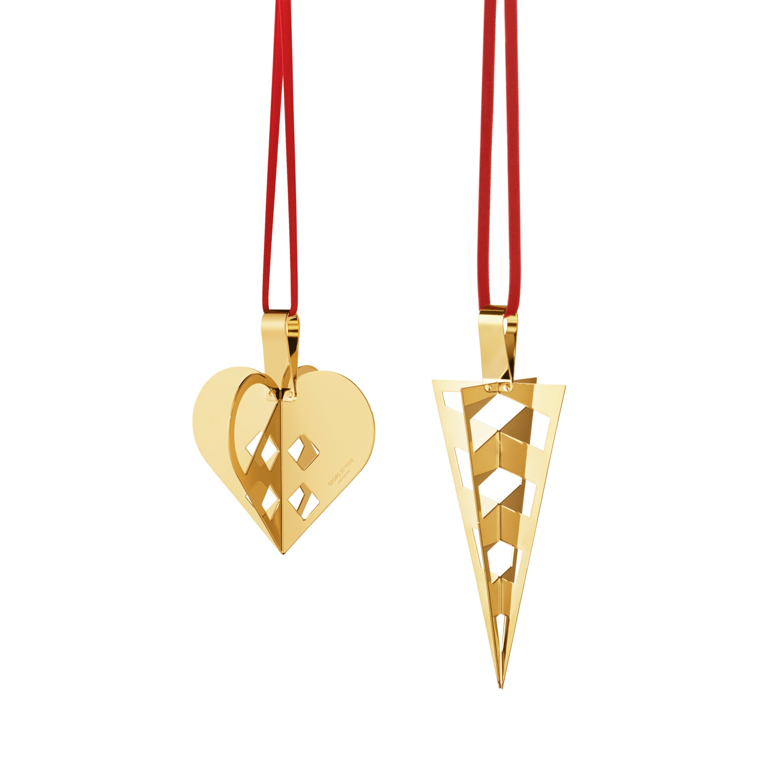 Georg Jensen Heart and Cone Set Gold