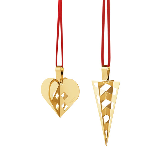 Georg Jensen Heart and Cone Set Gold-Goviers