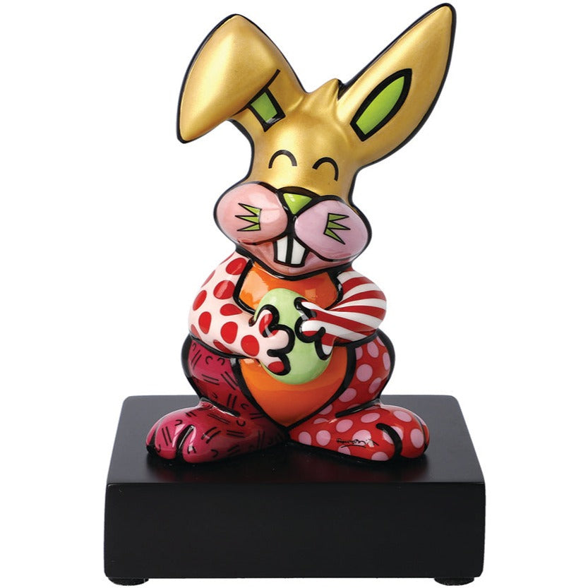 Goebel Romero Britto Orange Rabbit-Figurines-Goviers