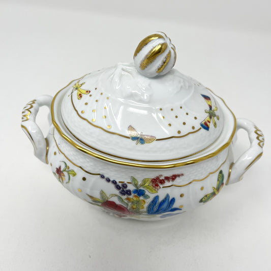 Richard Ginori Farfalle Fiorita Sugar Bowl with Lid