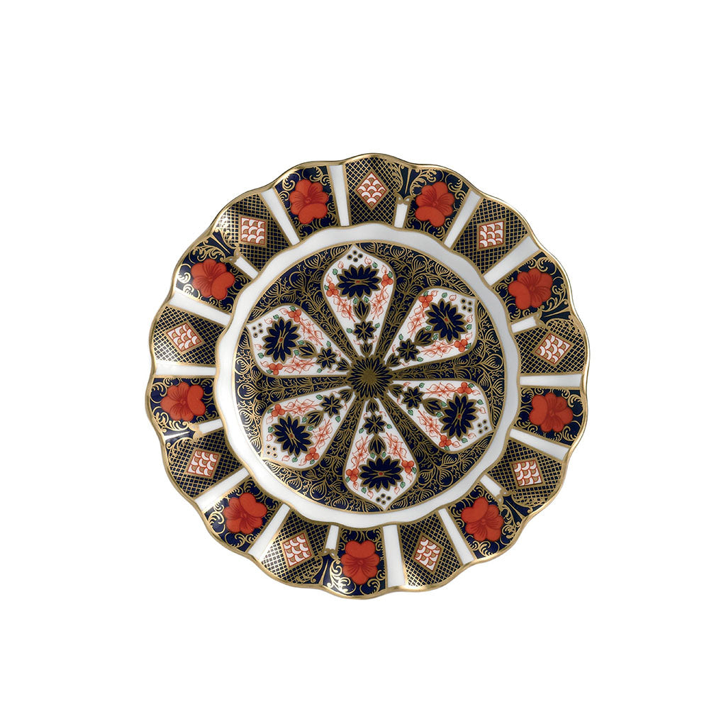 Royal Crown Derby Old Imari Fluted Dessert Plate 22cm Gift Boxed