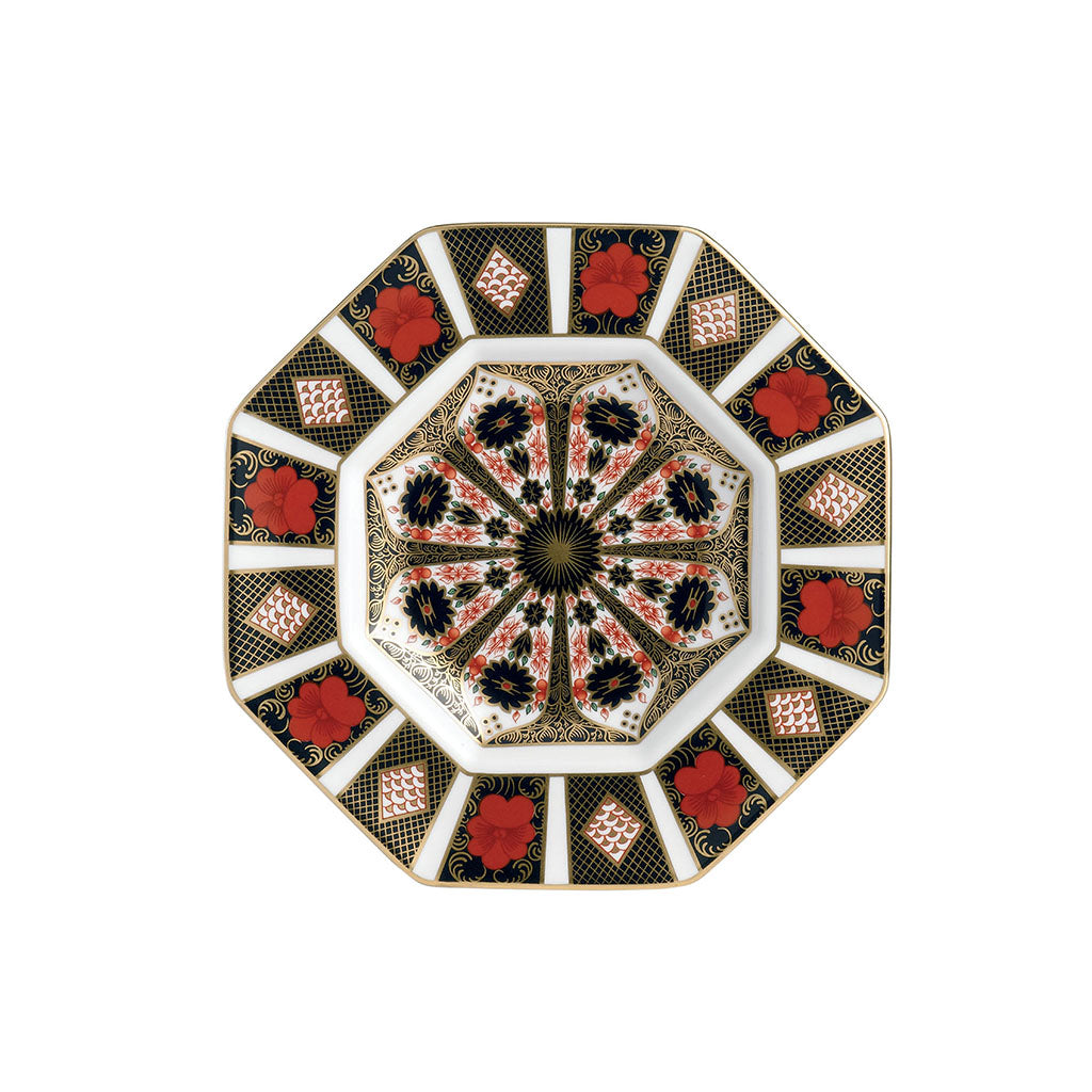 Royal Crown Derby Old Imari Octagonal Plate 22.5cm Gift Boxed