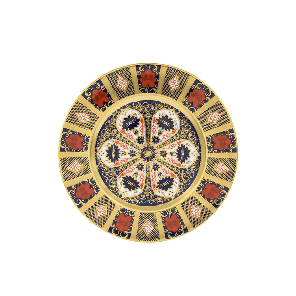 Royal Crown Derby Old Imari Solid Gold Band Plate 21.7cm