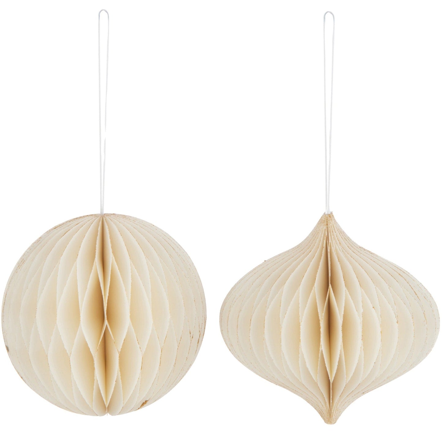 Jolipa Large Cream Christmas Ball Set of 2-Goviers