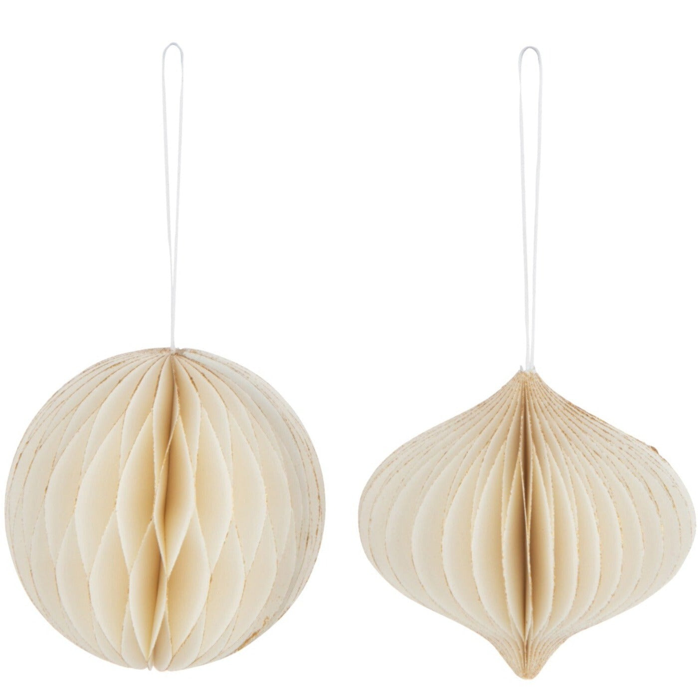 Jolipa Small Cream Christmas Ball Set of 2-Goviers