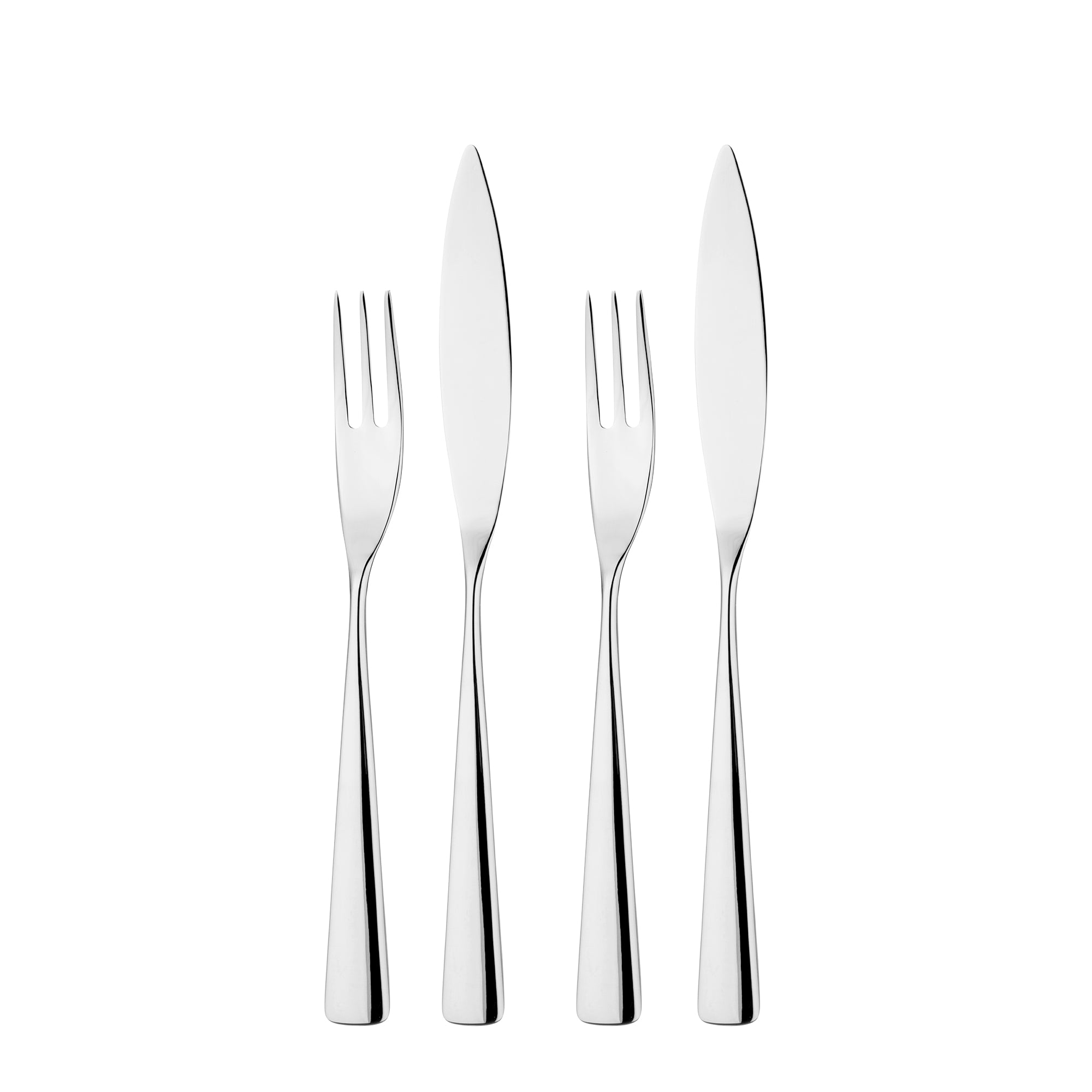 Studio William Karri Mirror 2 Pairs Fish Knife & Fork Set
