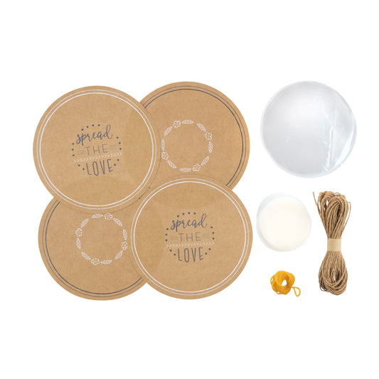 The Kitchen Pantry Kraft Paper Jam Jar Covers Set of 24