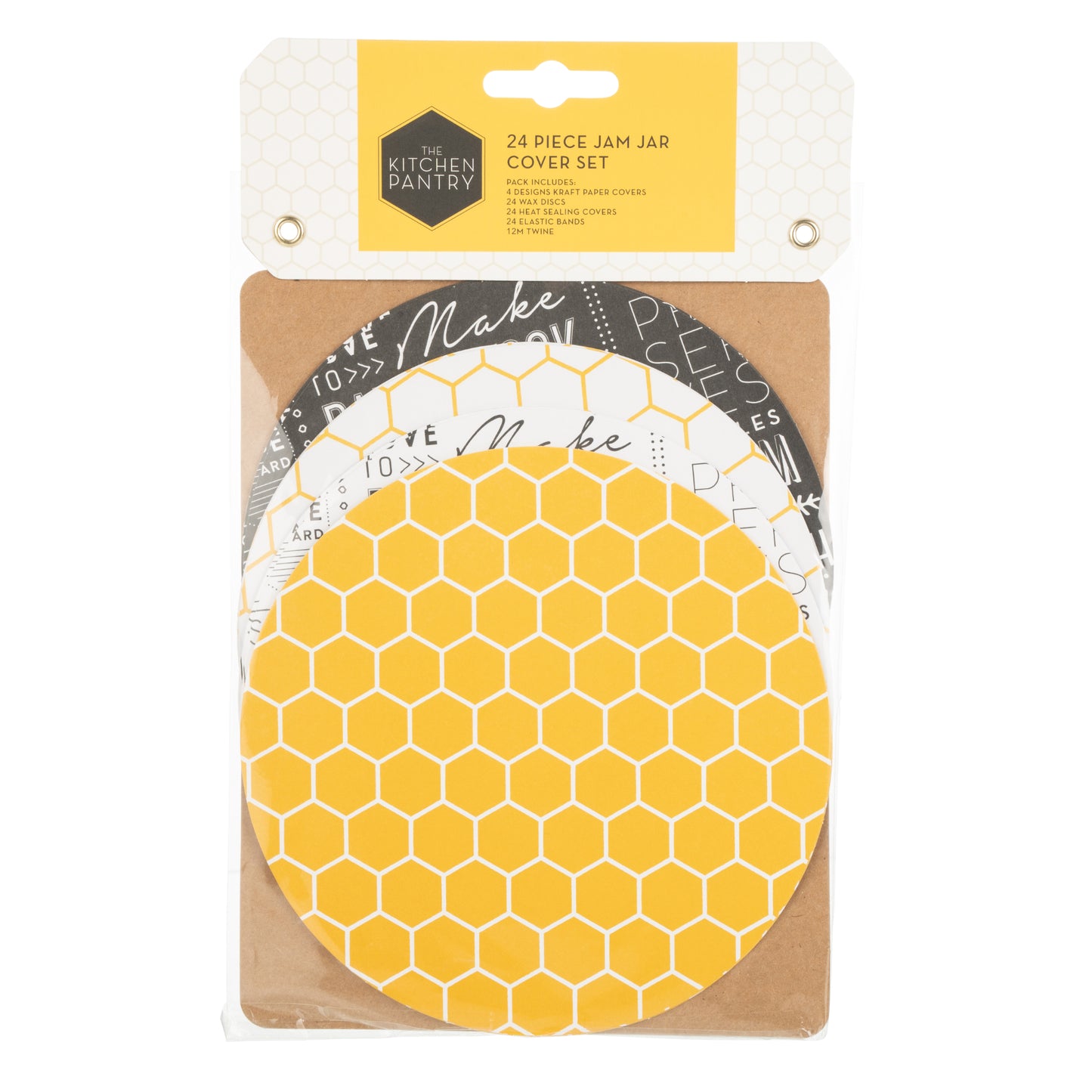 The Kitchen Pantry Mixed Design Jam Jar Covers Set of 24