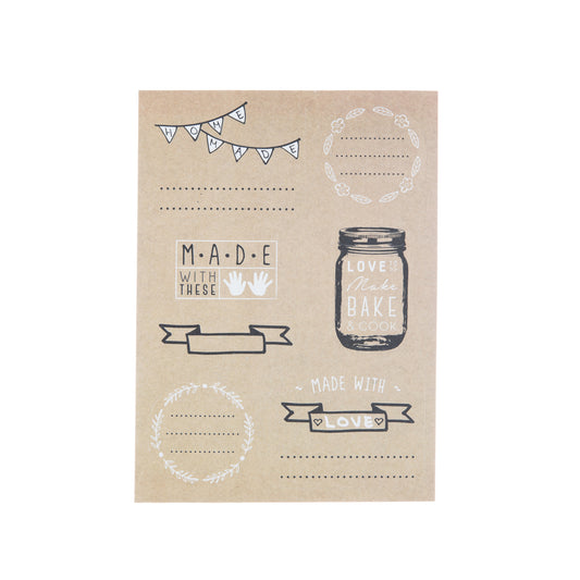 The Kitchen Pantry Kraft Paper Label Set of 28