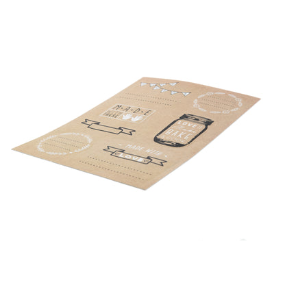 The Kitchen Pantry Kraft Paper Label Set of 28