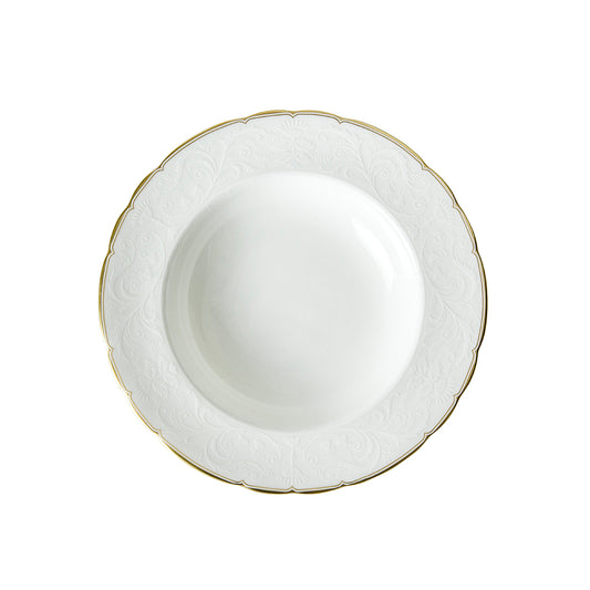Royal Crown Derby Darley Abbey Pure Gold Rimmed Soup Plate 21.7cm
