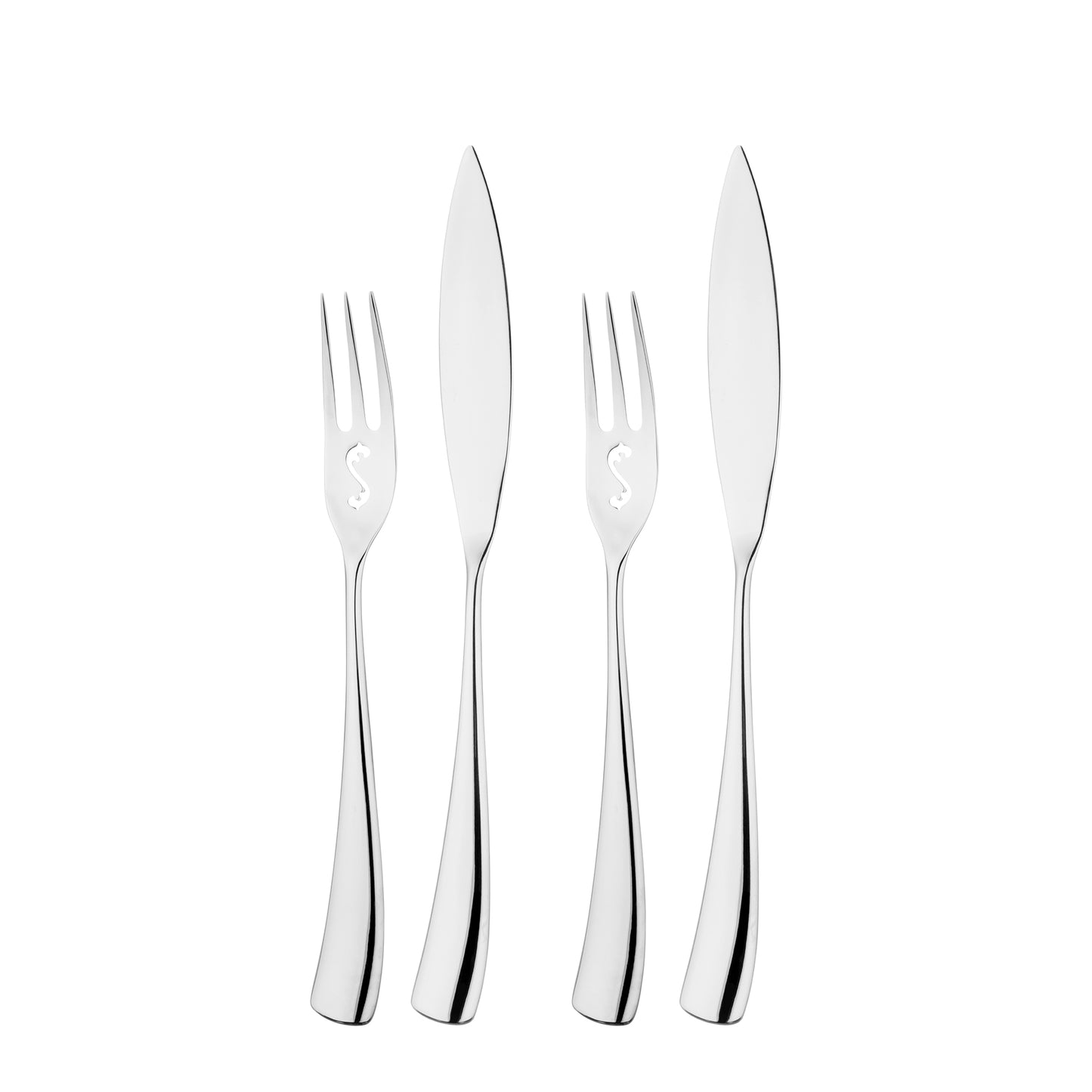 Studio William Larch Mirror 4 Piece Fish Knife & Fork Set
