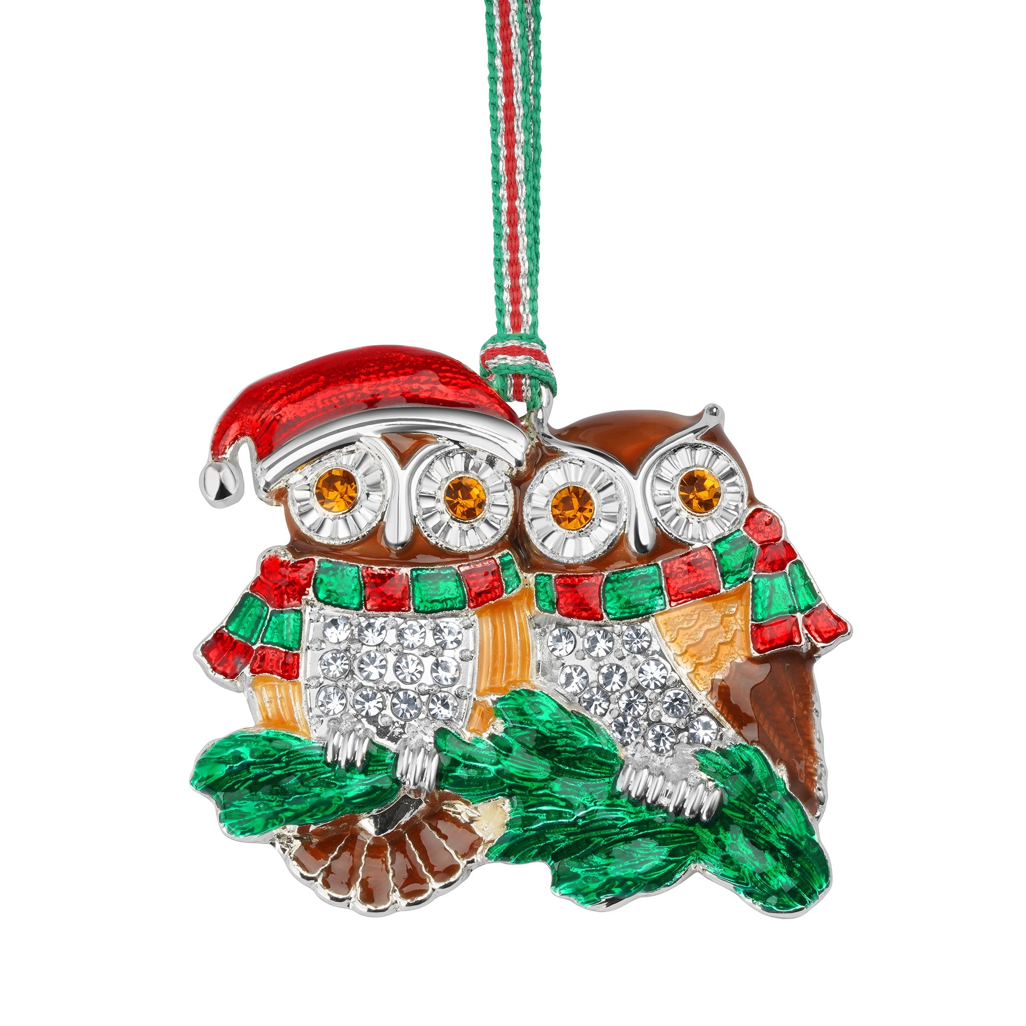 Newbridge Silverware Owl Couple Christmas Tree Decoration - DELIVERY JULY
