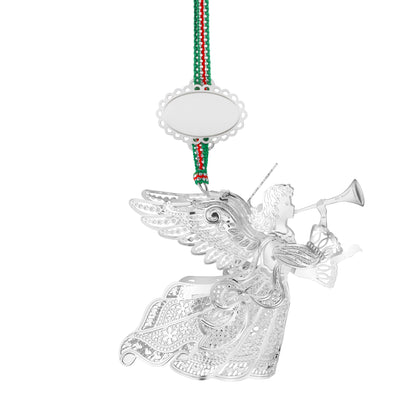 Newbridge Silverware Christmas Angel with Trumpet Christmas Tree Decoration - DELIVERY JULY